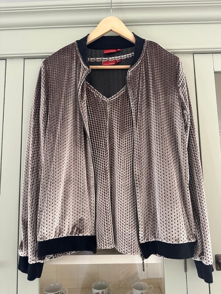 Vestje met Top Laura di Serpi  goud met zwart maat M zgan, Kleding | Dames, Maat 38/40 (M), Ophalen of Verzenden, Zo goed als nieuw