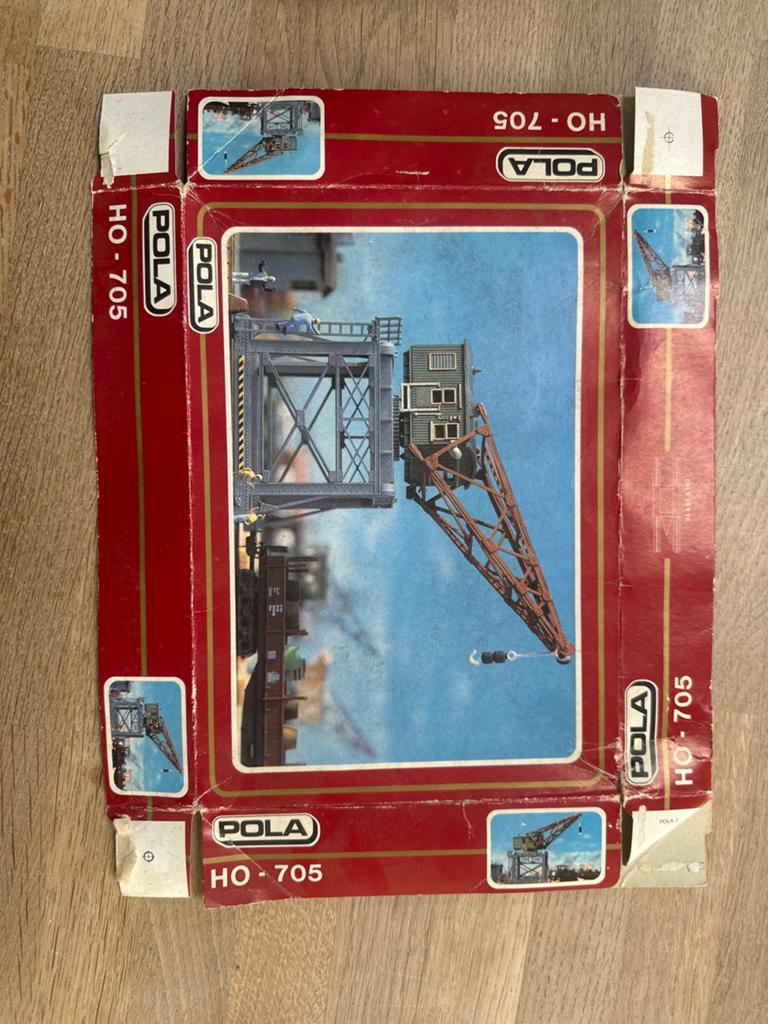 Pola HO-705 Havenkraan Modelbouw Kit ALLEEN DE DOOS., Overige merken, Gebruikt, Gelijkstroom of Wisselstroom, Brug, Tunnel of Gebouw