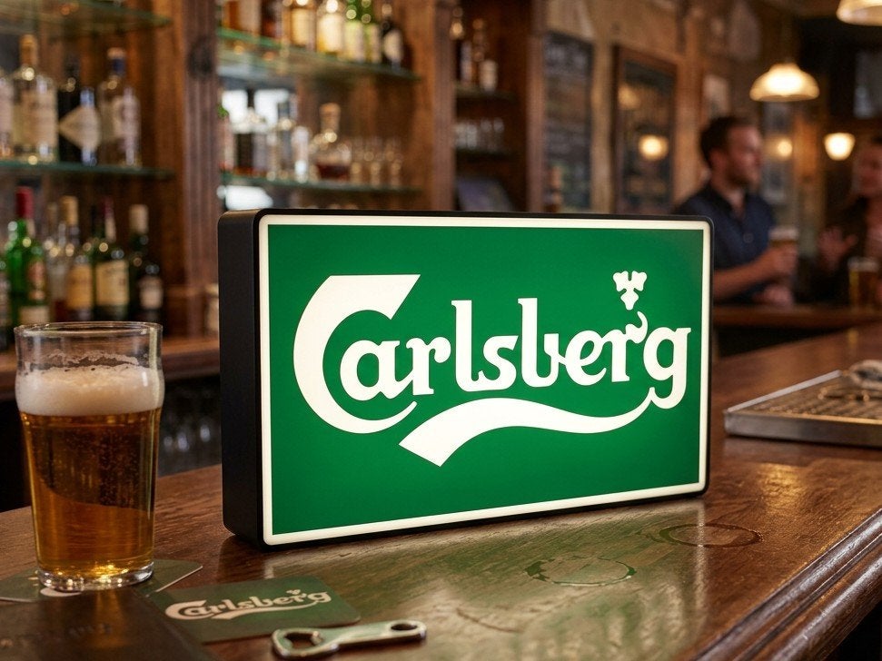 Carlsberg Lichtbak - Perfect voor Bar of Mancave, Ophalen of Verzenden, Nieuw, Reclamebord, Plaat of Schild