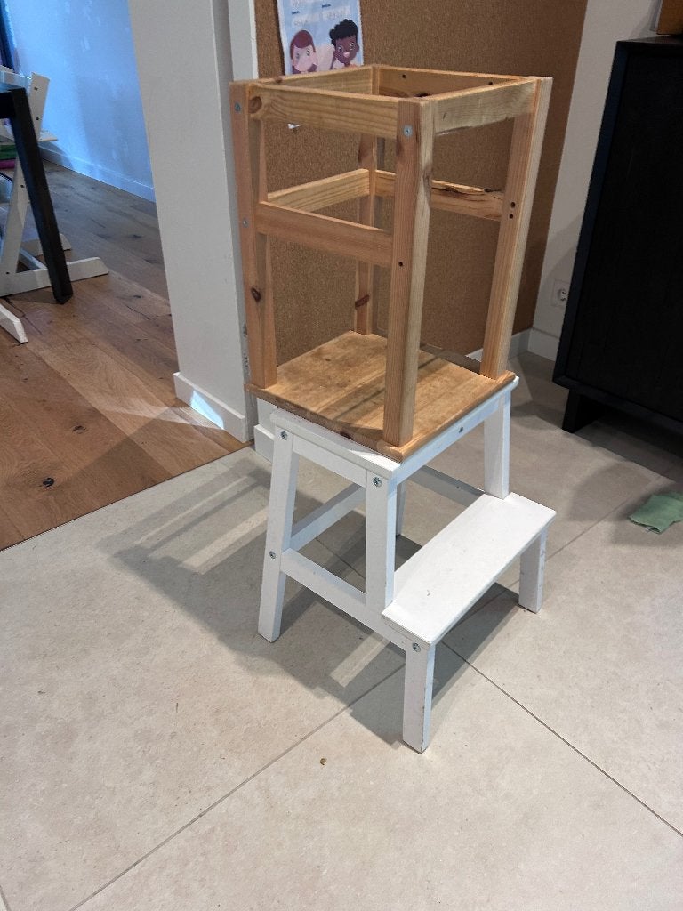 Leertoren / kruk Ikea Hack, Ophalen, Gebruikt, Hout