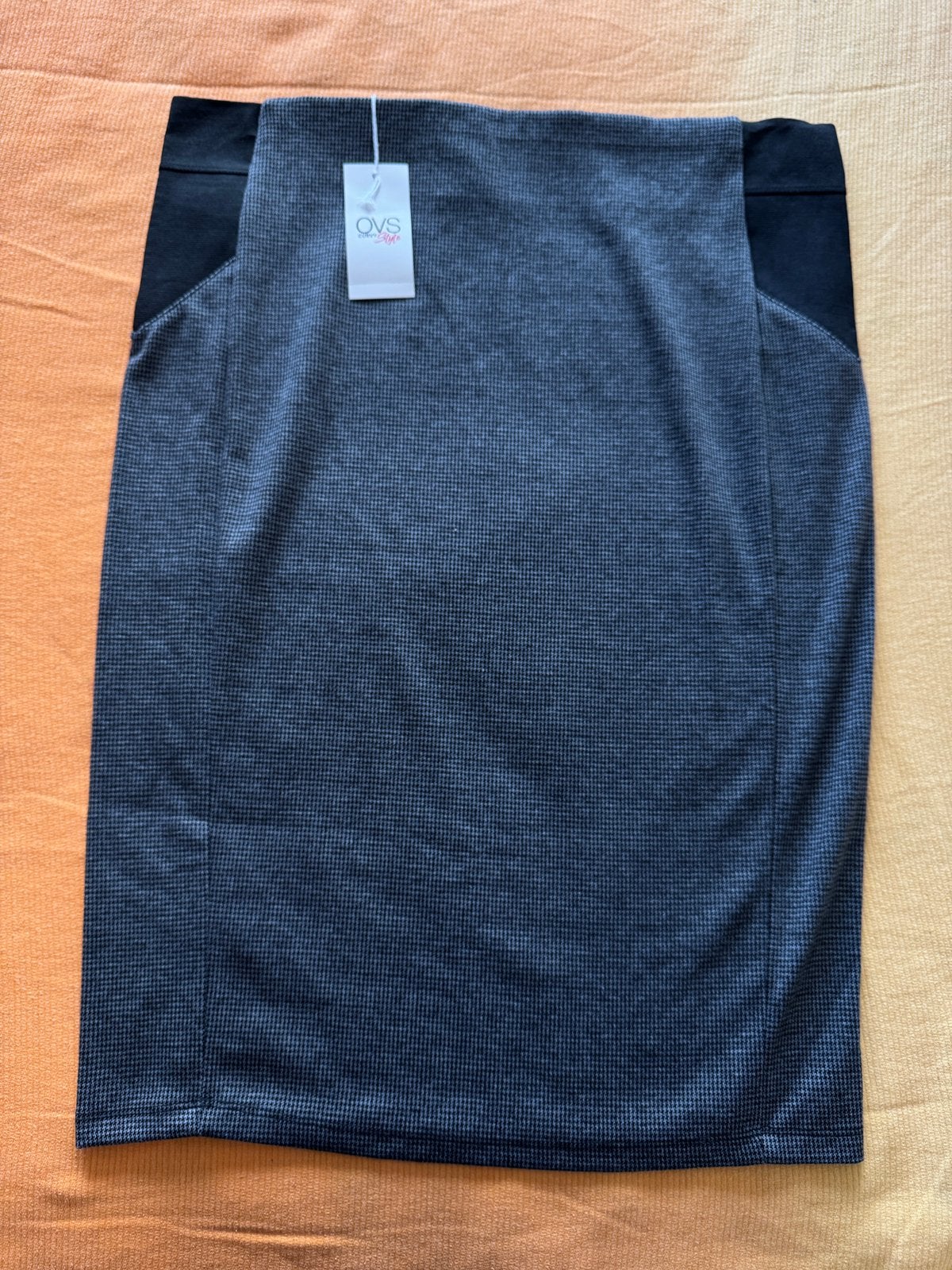 New! OVS Italia midi tight skirt curvy eur 48 grey black, Maat 46/48 (XL) of groter, Nieuw, Ophalen of Verzenden, Grijs