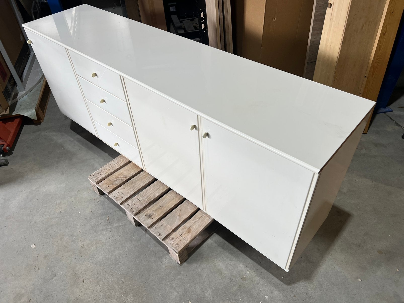 Gratis wit hoogglans dressoir kast 3x losse kast modulair, Overige materialen, 150 tot 200 cm, Ophalen of Verzenden, Zo goed als nieuw