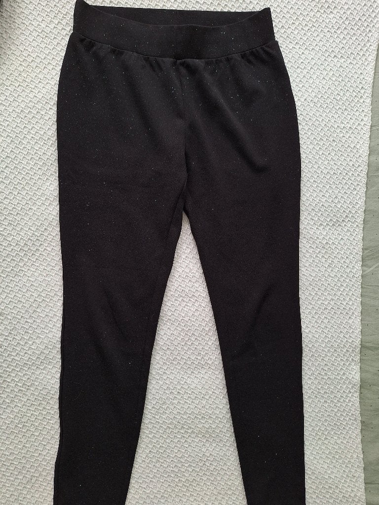 zwarte glitter stretch broek mt.l eksept by shoeby nieuw, Kleding | Dames, Broeken en Pantalons, Eksept by shoeby, Zwart, Maat 42/44 (L)