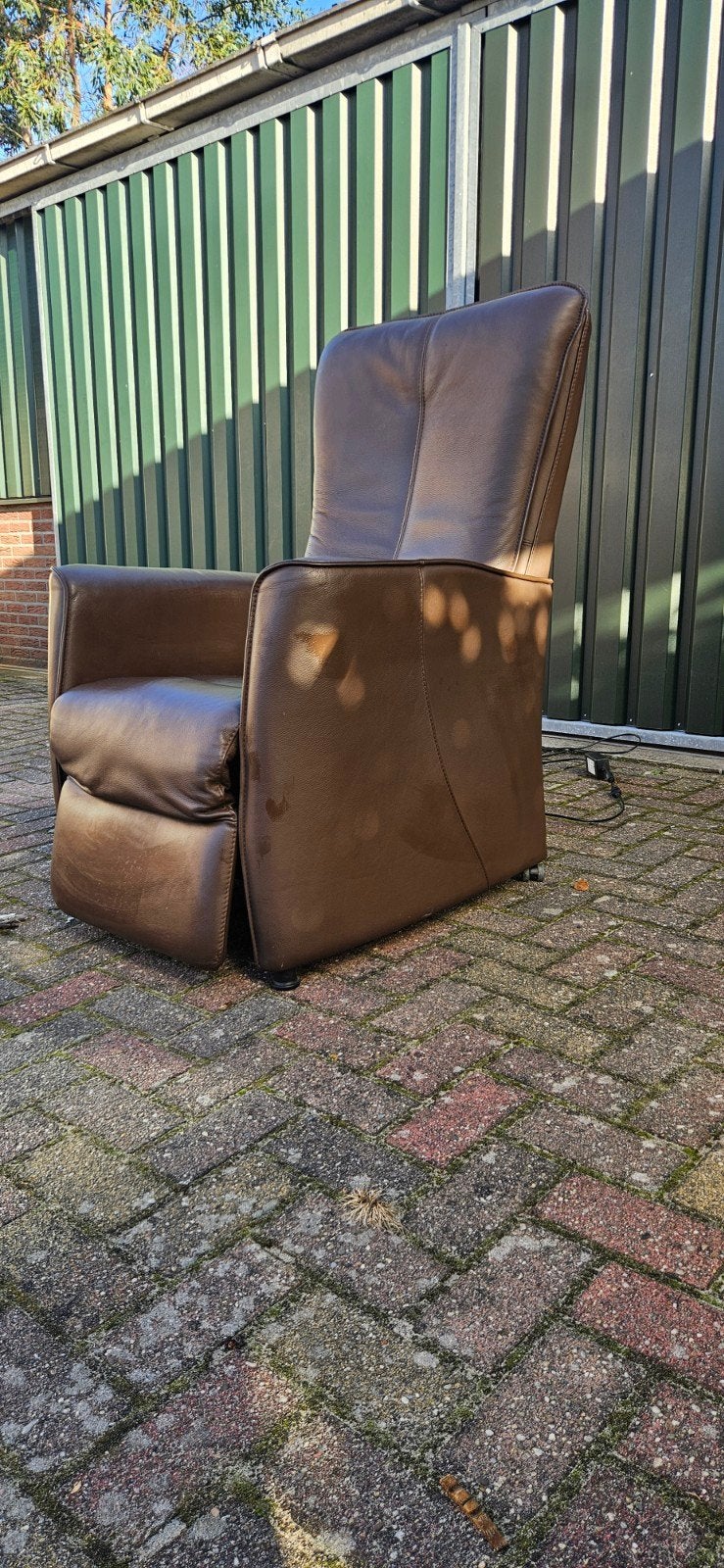 Prominent Relaxfauteuil L uitvoering - Bruin Leer, Ophalen, Gebruikt, Minder dan 75 cm, Modern, Comfort