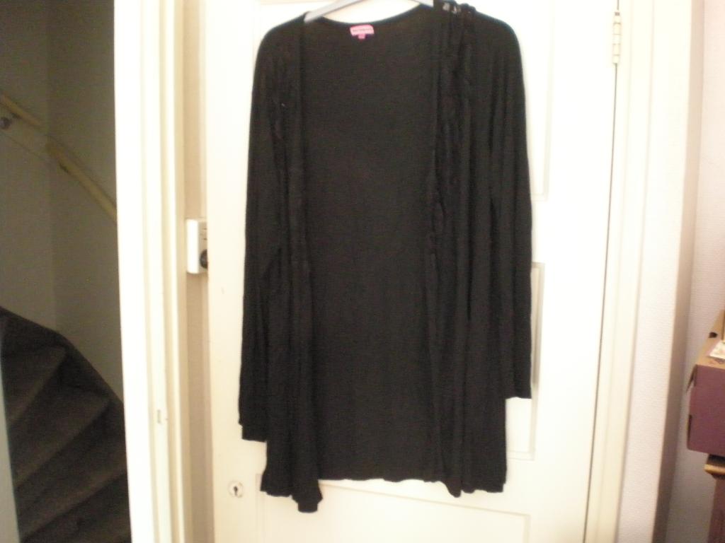 Zwart vest met kant. Merk Basic Equipment. Maat 52/54., Kleding | Dames, Basic Equipment, Zwart, Maat 46/48 (XL) of groter, Ophalen of Verzenden