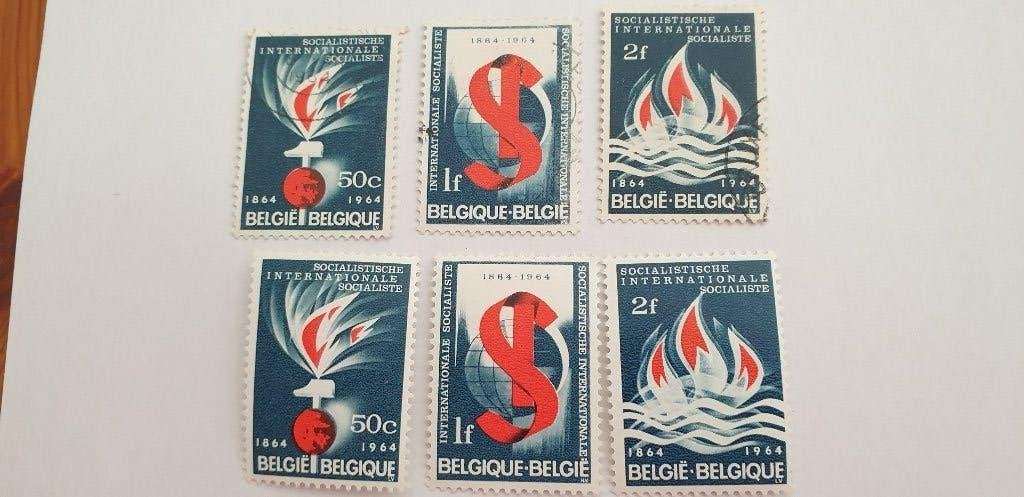 7105 belgie setje socialistische internationale 1964, Postzegels en Munten, Postzegels | Europa | België, Verzenden