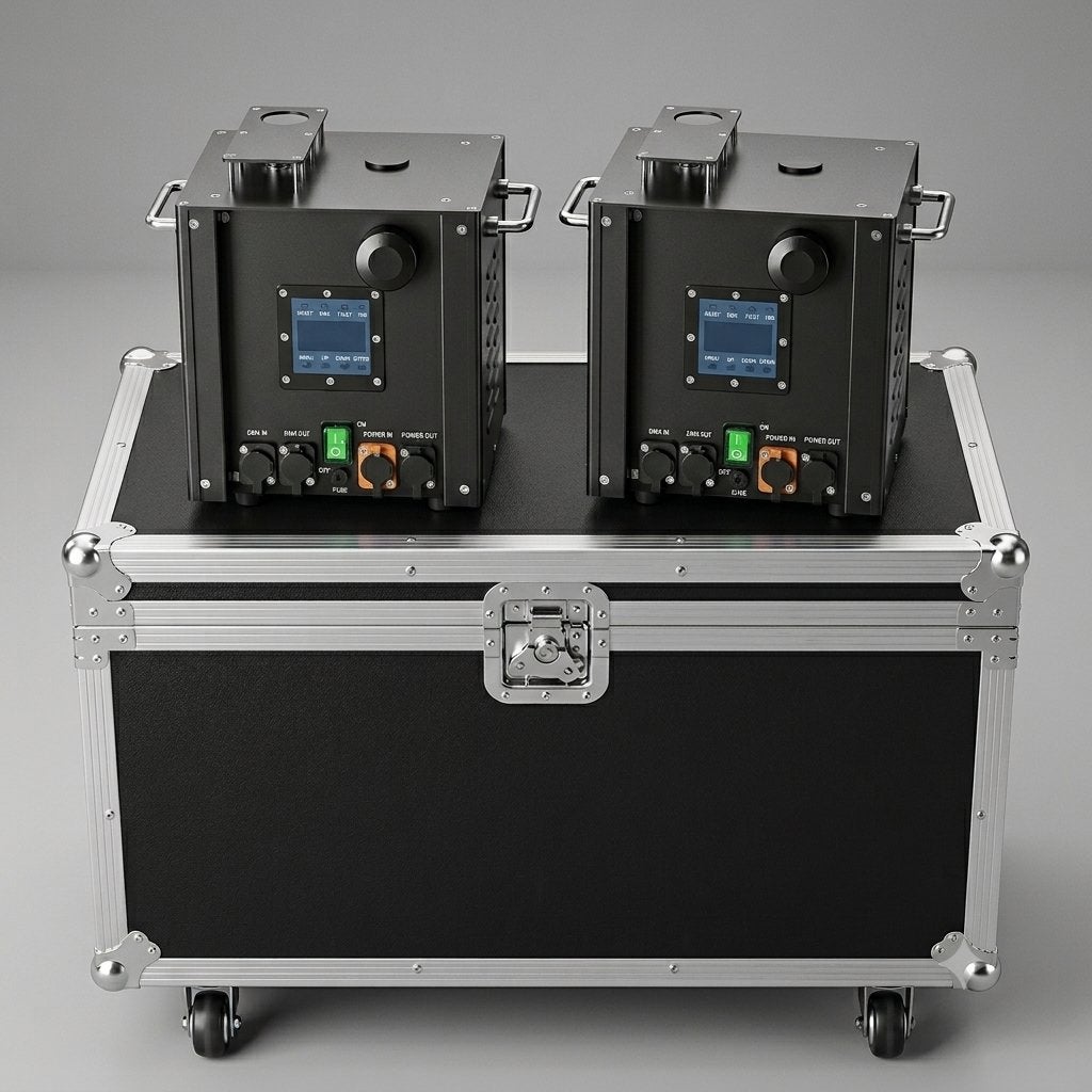 Bundel 2x DJLicht 750W Waterdichte sparkular plus flightcase, Geluidgestuurd, ., Overige typen, Nieuw