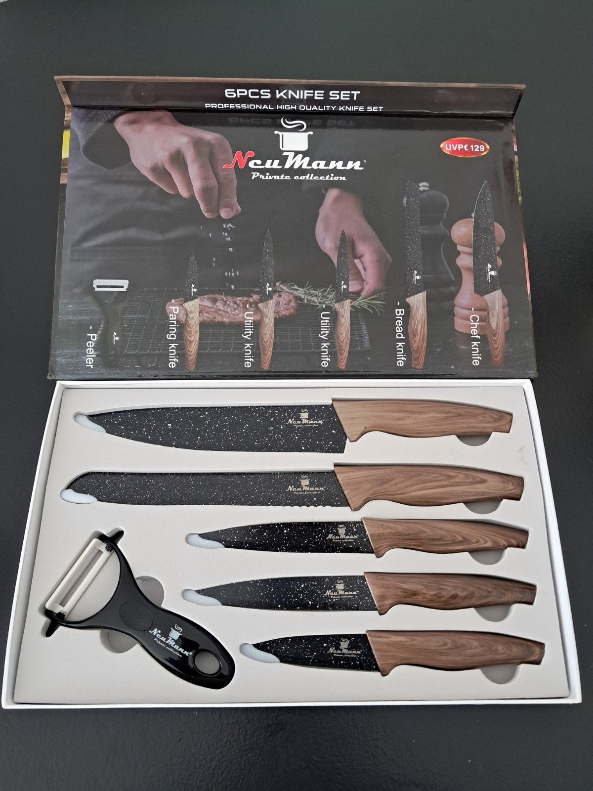 Nieuw Neumann messenset 6 delig, Ophalen of Verzenden, Nieuw, Overige materialen