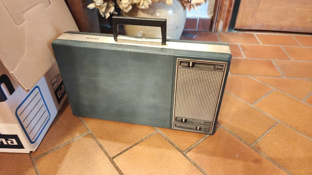 Philps platenspeler, blauw, Ophalen of Verzenden, Audio en Video