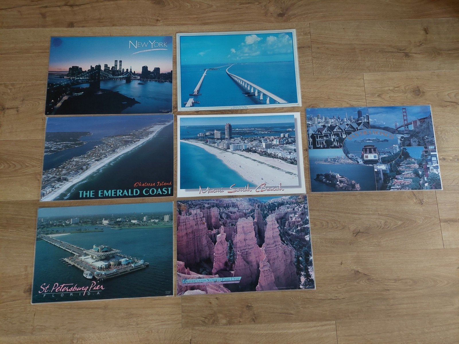 7 Amerikaanse placemats tweezijdig, Huis en Inrichting, Overige materialen, Ophalen of Verzenden, Zo goed als nieuw, Placemat