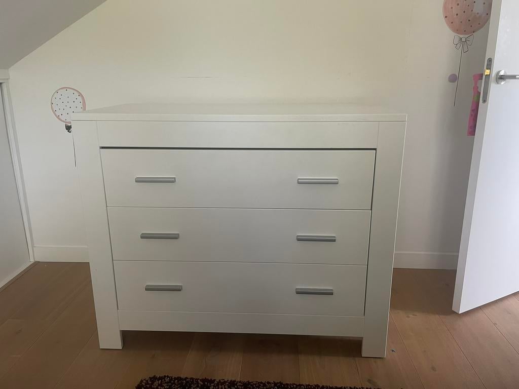 Commode / ladenkast wit, Ophalen, 50 tot 70 cm, 90 tot 105 cm, 100 cm of meer