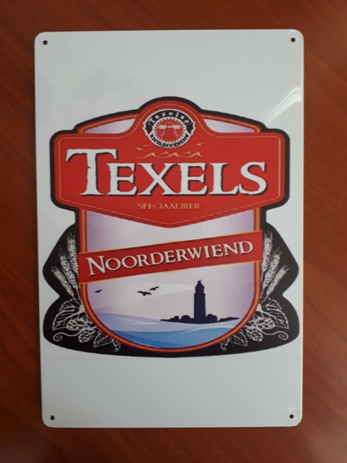 Texels Noorderwiend 20x30 cm Metalen Reclamebord, Ophalen of Verzenden, Nieuw, Reclamebord, Plaat of Schild, Overige merken