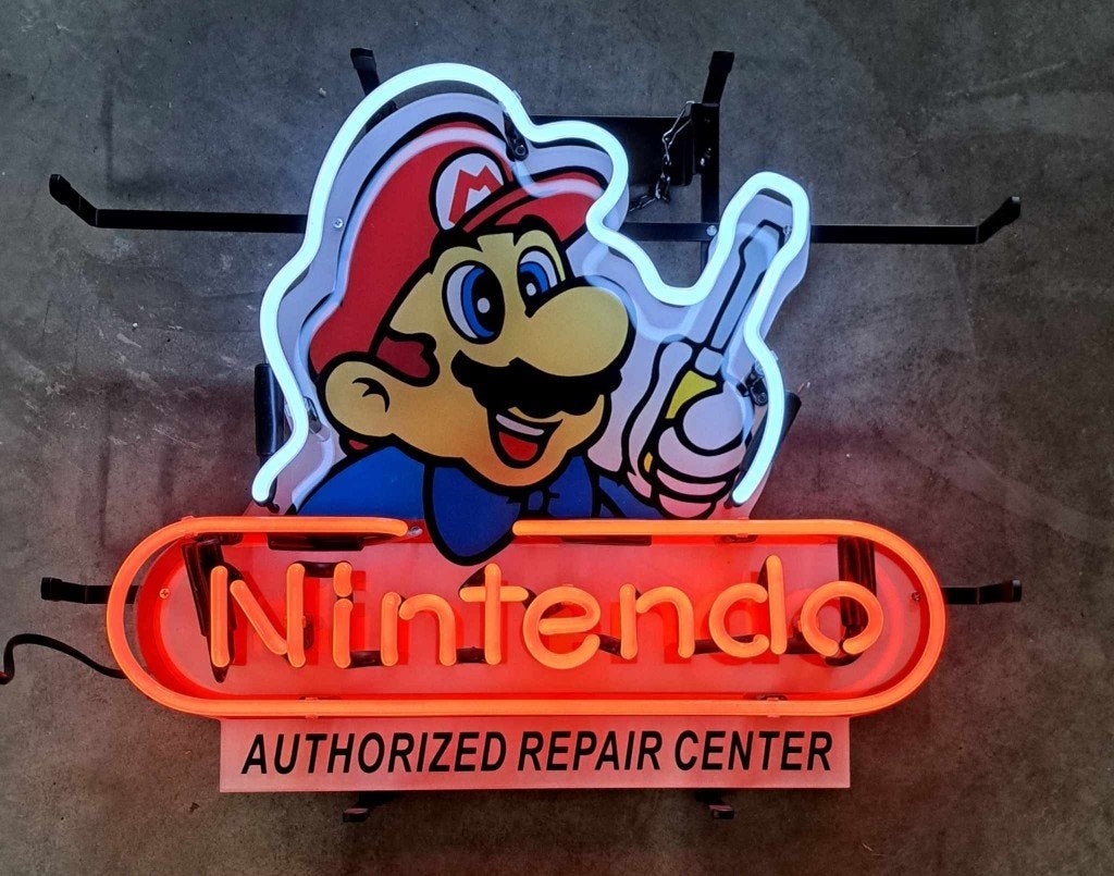 Nintendo repair center neon veel andere USA decoratie neons, Lichtbak of (neon) lamp, Nieuw, Ophalen of Verzenden, Info@americansaleshop.nl