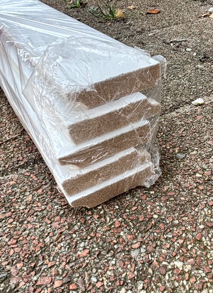 5x MDF Moderne Plint 55x12mm Wit Voorgelakt RAL 9010, Ophalen, Nieuw, Mdf, 200 tot 250 cm
