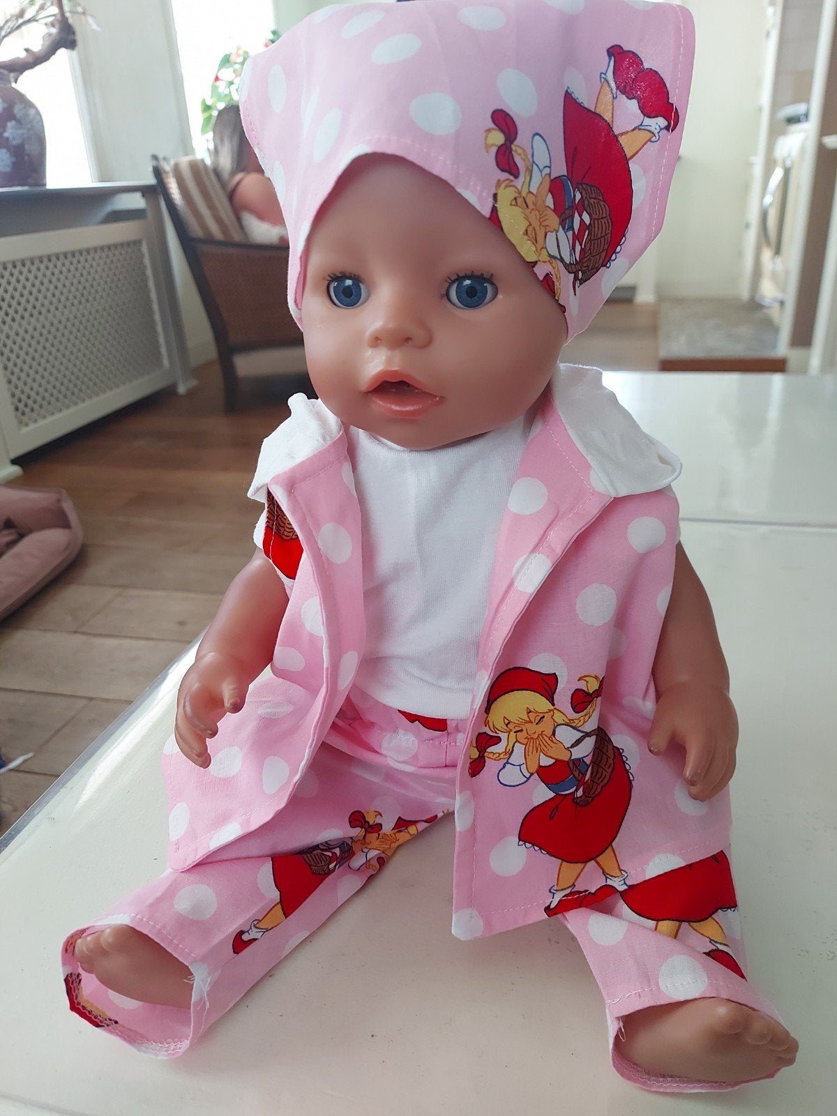 4 delig roodkapje set baby born pop 43cm, Kinderen en Baby's, Speelgoed | Poppen, Ophalen of Verzenden, Nieuw, Babypop