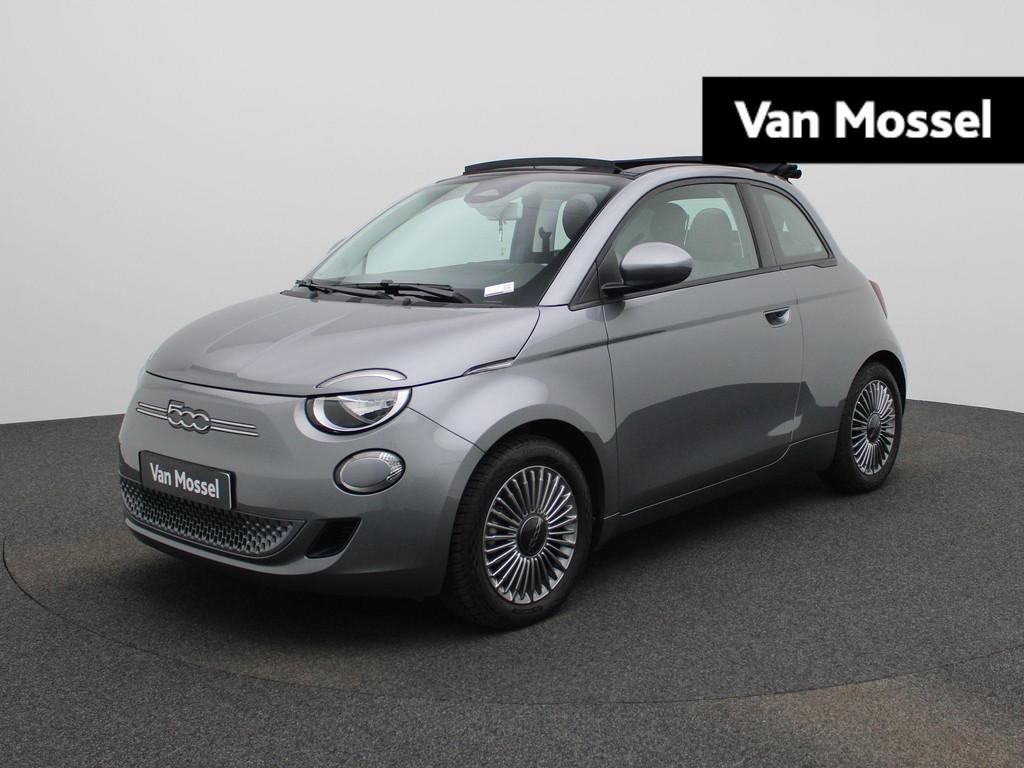 Fiat 500 C 42 kWh Icon | Cabio | Carplay | Camera | Climate, Auto's, 12 maanden, Stof, Gebruikt, 118 pk