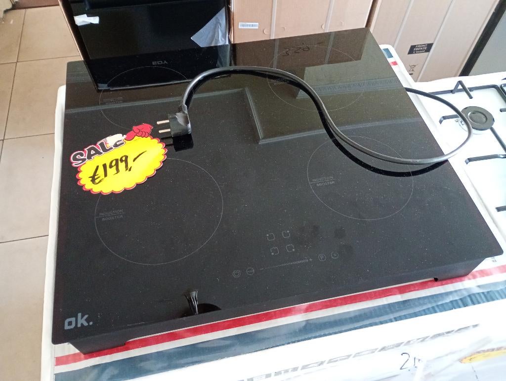 Nieuwe gas en inductie kookplaten met fabr. gar. actieprijs, Ophalen, Nieuw, 4 kookzones, Energieklasse A of zuiniger