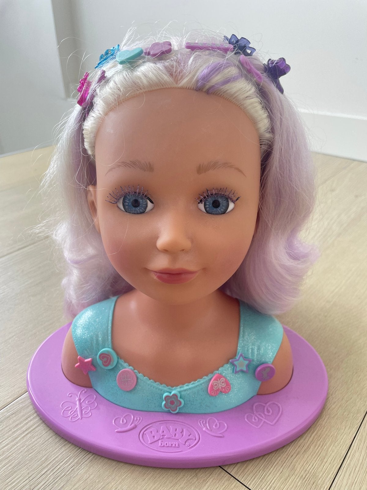 BABY born Stylinghoofd met accessoires - mooie opmaakpop, Kinderen en Baby's, Speelgoed | Poppen, Ophalen of Verzenden, Zo goed als nieuw