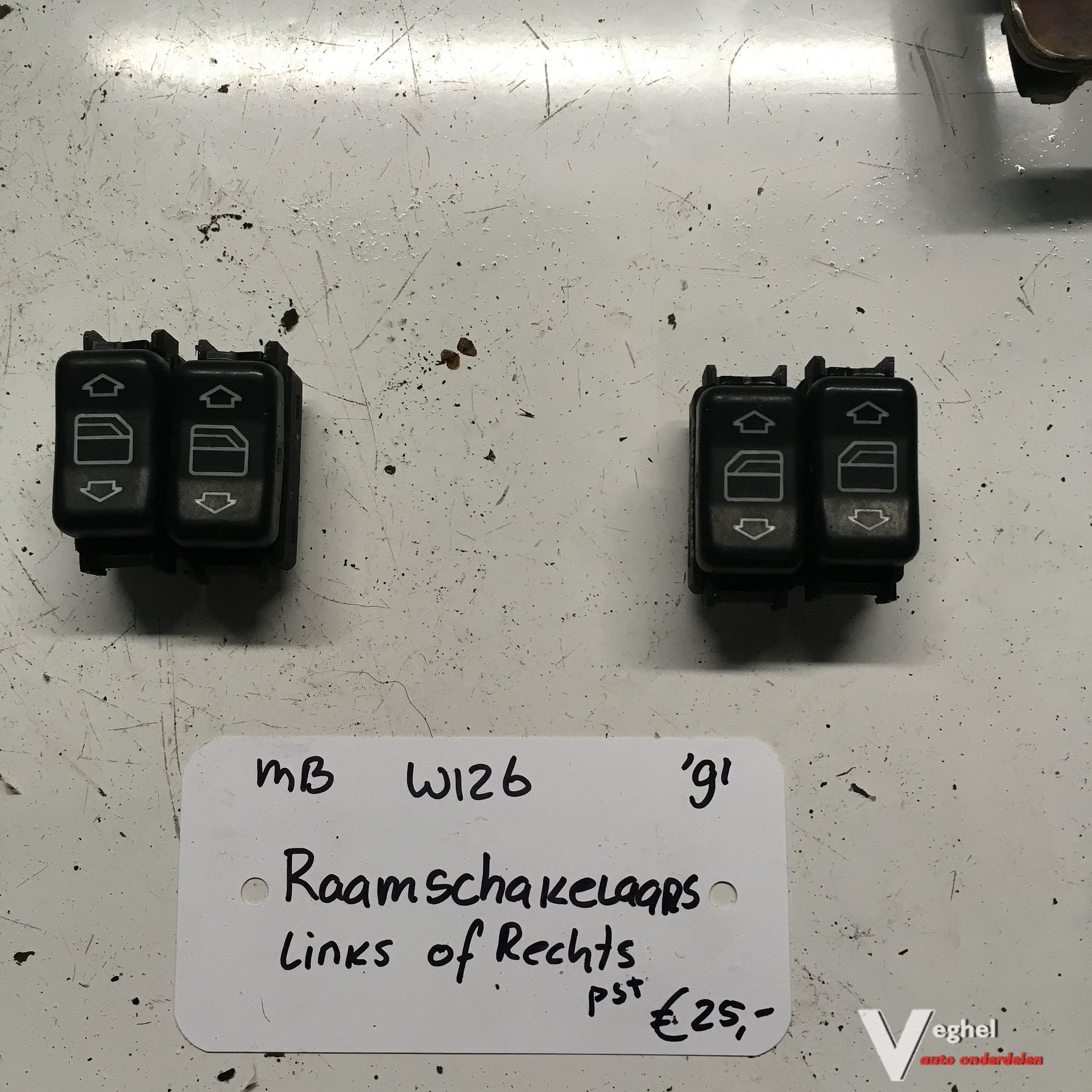 Mercedes W126 1991  Raamschakelaars Links of Rechts, Auto-onderdelen, Dashboard en Schakelaars, Gebruikt, -, -, Ophalen of Verzenden
