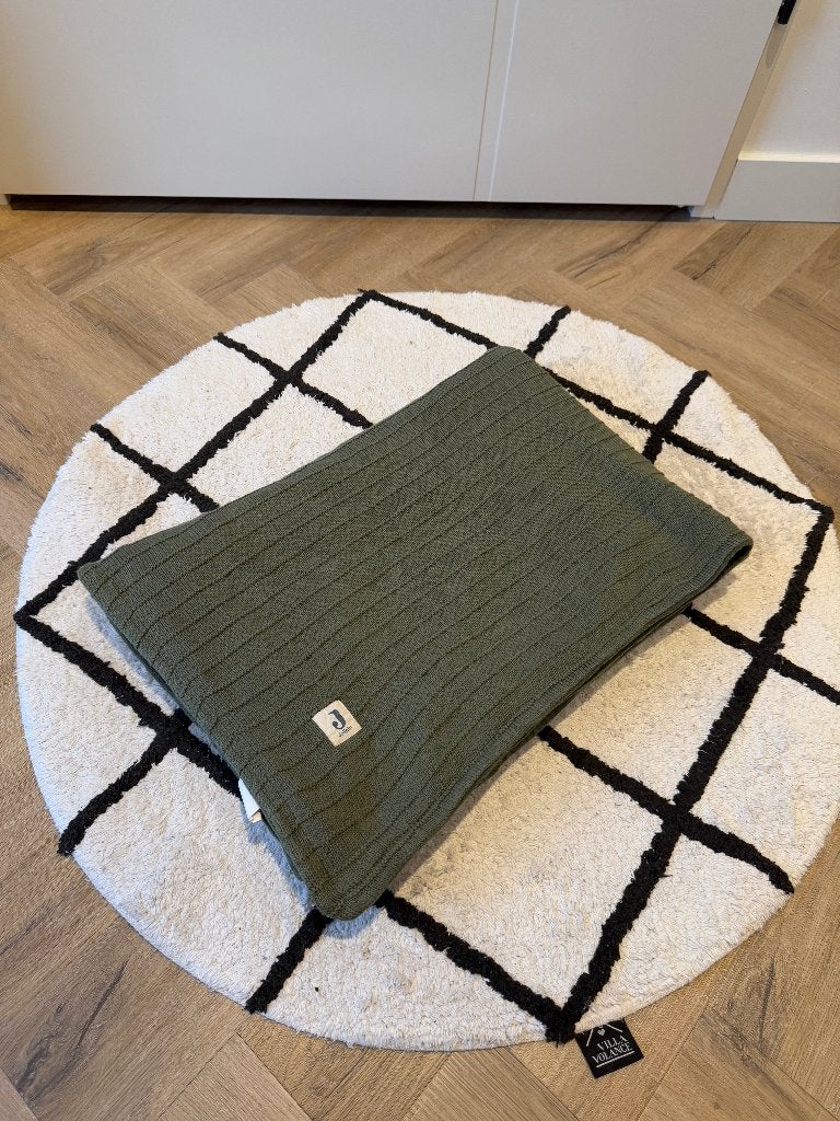 ZGAN groen Jollein peuter ledikant deken winter 100x150cm, Groen, Jollein, Ophalen of Verzenden, Zo goed als nieuw