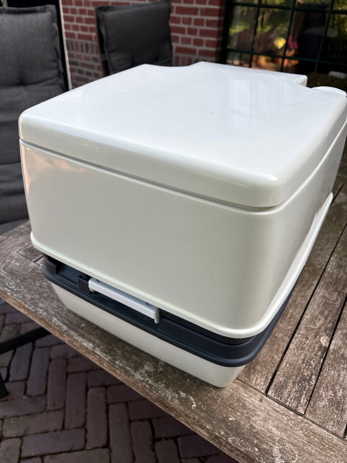 Draagbaar chemisch toilet voor camping of camper, Caravans en Kamperen, Ophalen, Gebruikt