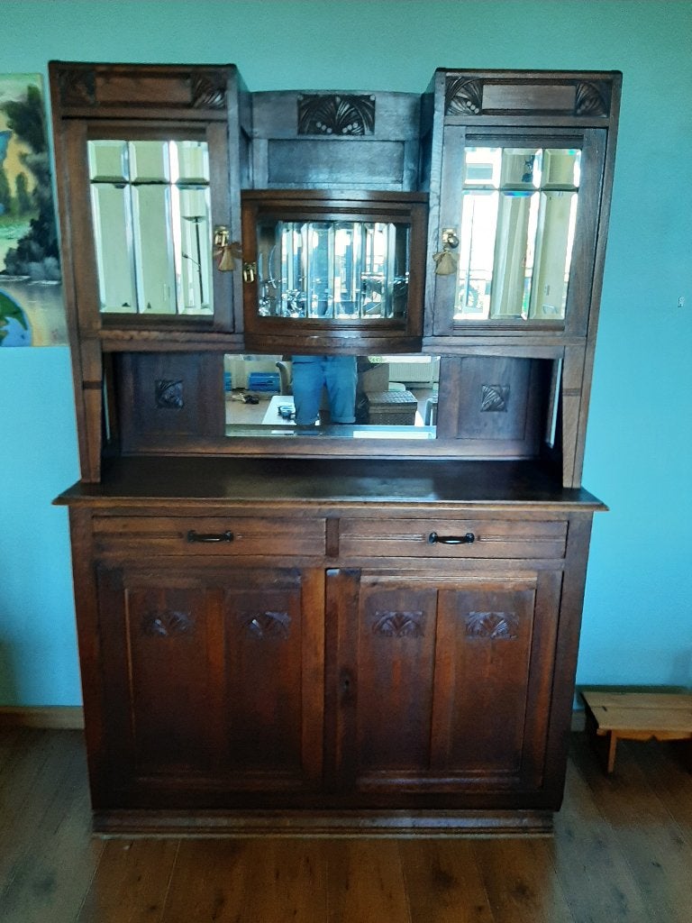 Brocante kast, Huis en Inrichting, Kasten | Vitrinekasten, Gebruikt, 100 tot 150 cm, Ophalen of Verzenden, 150 tot 200 cm