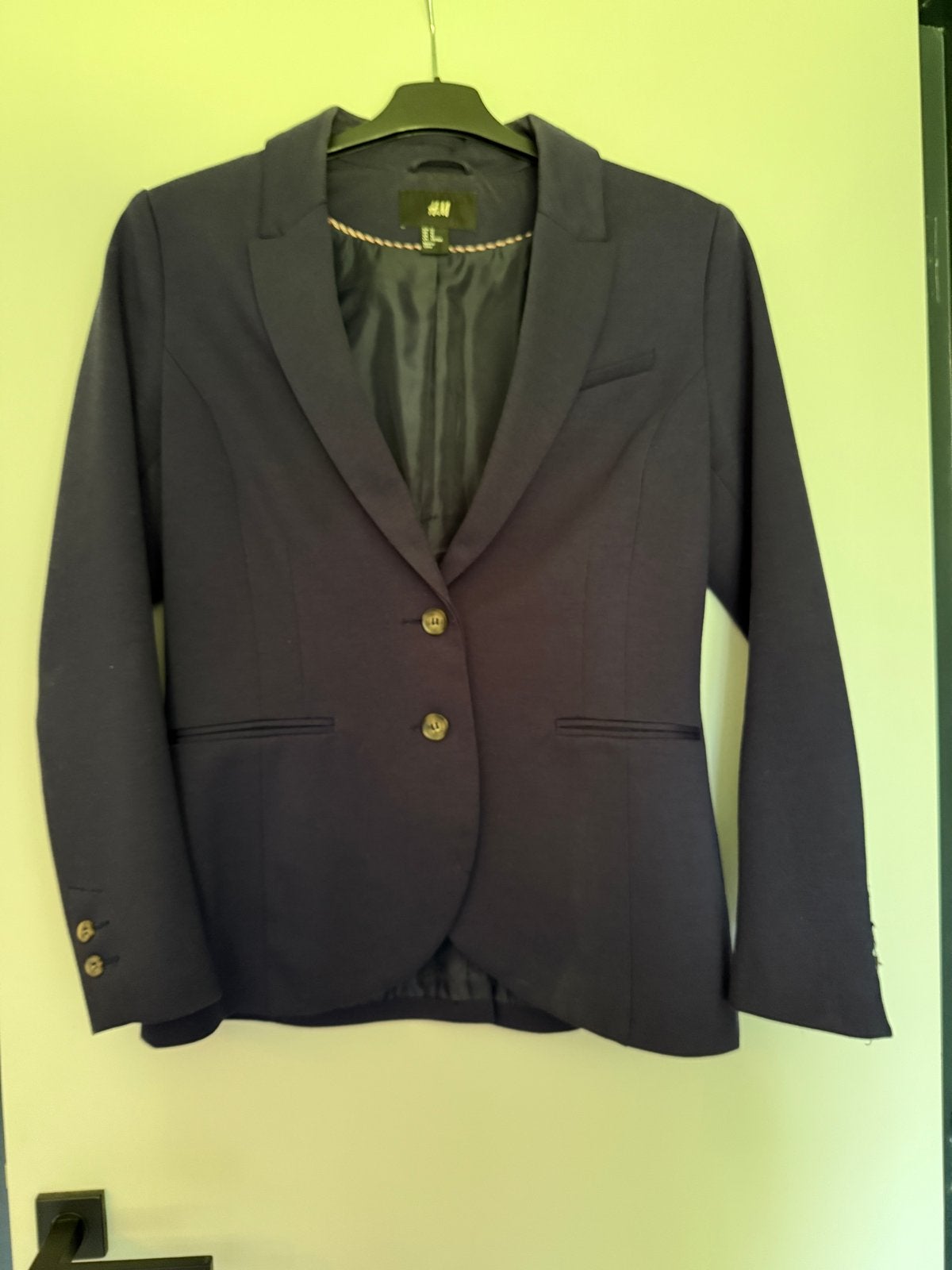 Zwart H&M Colbert Maat 42, Zwart, Maat 42/44 (L), Ophalen of Verzenden, Jasje