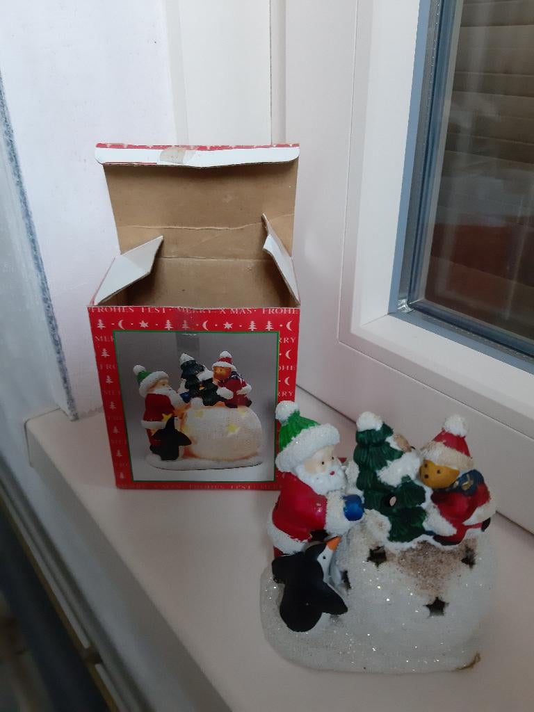 Kerstdecoratie, kerstman/sneeuwbal., Diversen, Kerst, Ophalen of Verzenden, Zo goed als nieuw