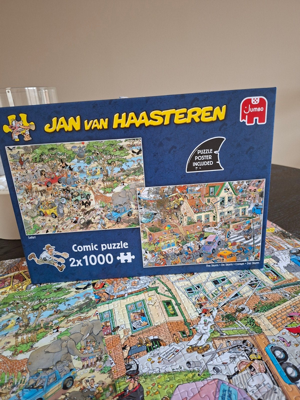 Jan van Haasteren Comic Puzzel 2x1000 stukjes, Ophalen of Verzenden, 500 t/m 1500 stukjes, Zo goed als nieuw, Legpuzzel
