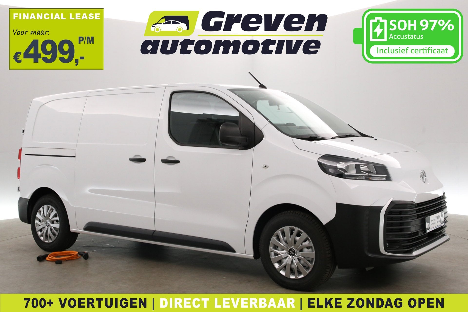 Toyota ProAce 75 kWh Long Range L2H1 | Elektrisch | Snellade, Auto's, Automaat, Verwarmde buitenspiegels, Wit, 75 kWh