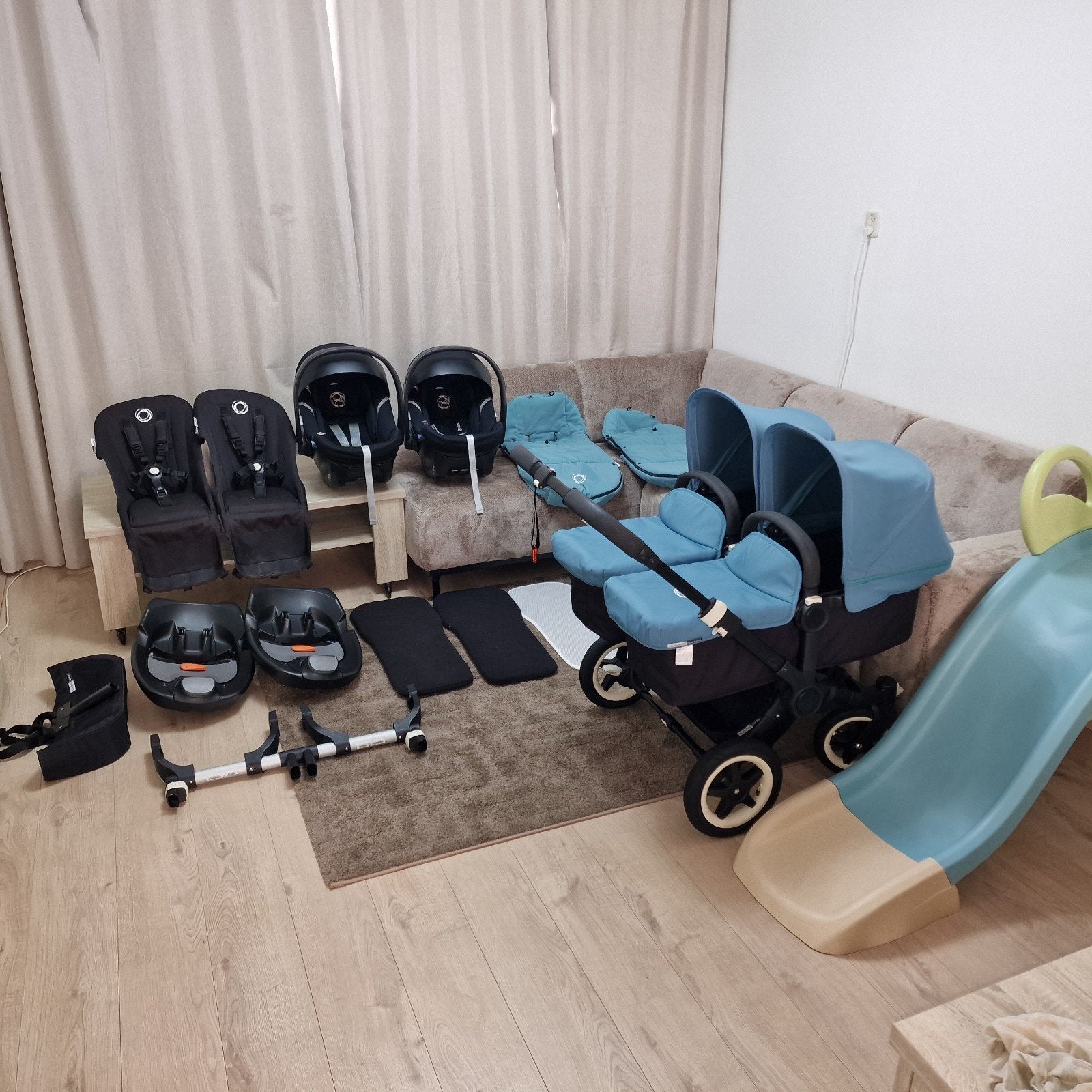 Complete Bugaboo Donkey 3 Duo set met accessoires, Kinderen en Baby's, Ophalen of Verzenden