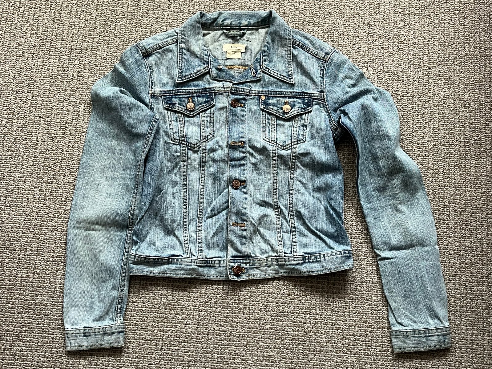 Spijkerjasje van H&M, maat 36 (S), Kleding | Dames, Ophalen of Verzenden, Gedragen, Maat 36 (S), Blauw