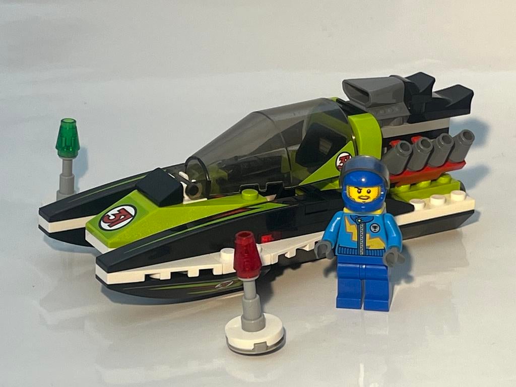 Lego city 60114. Groen/zwart water boot, City, Lego, Compleet, Ophalen of Verzenden