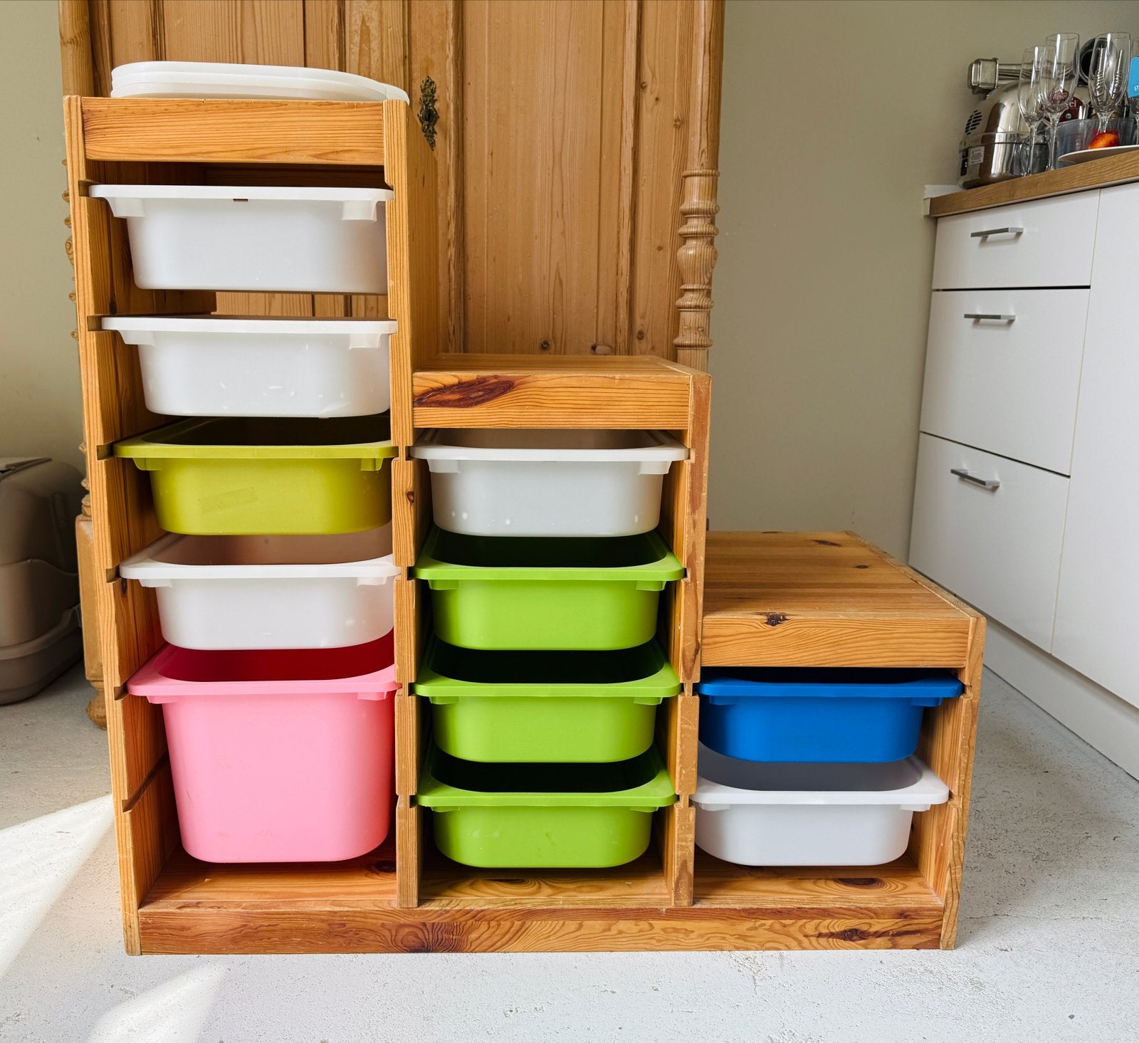 Toffe houten IKEA Trofast kast met bakken en deksels, Ophalen, Gebruikt, Kast