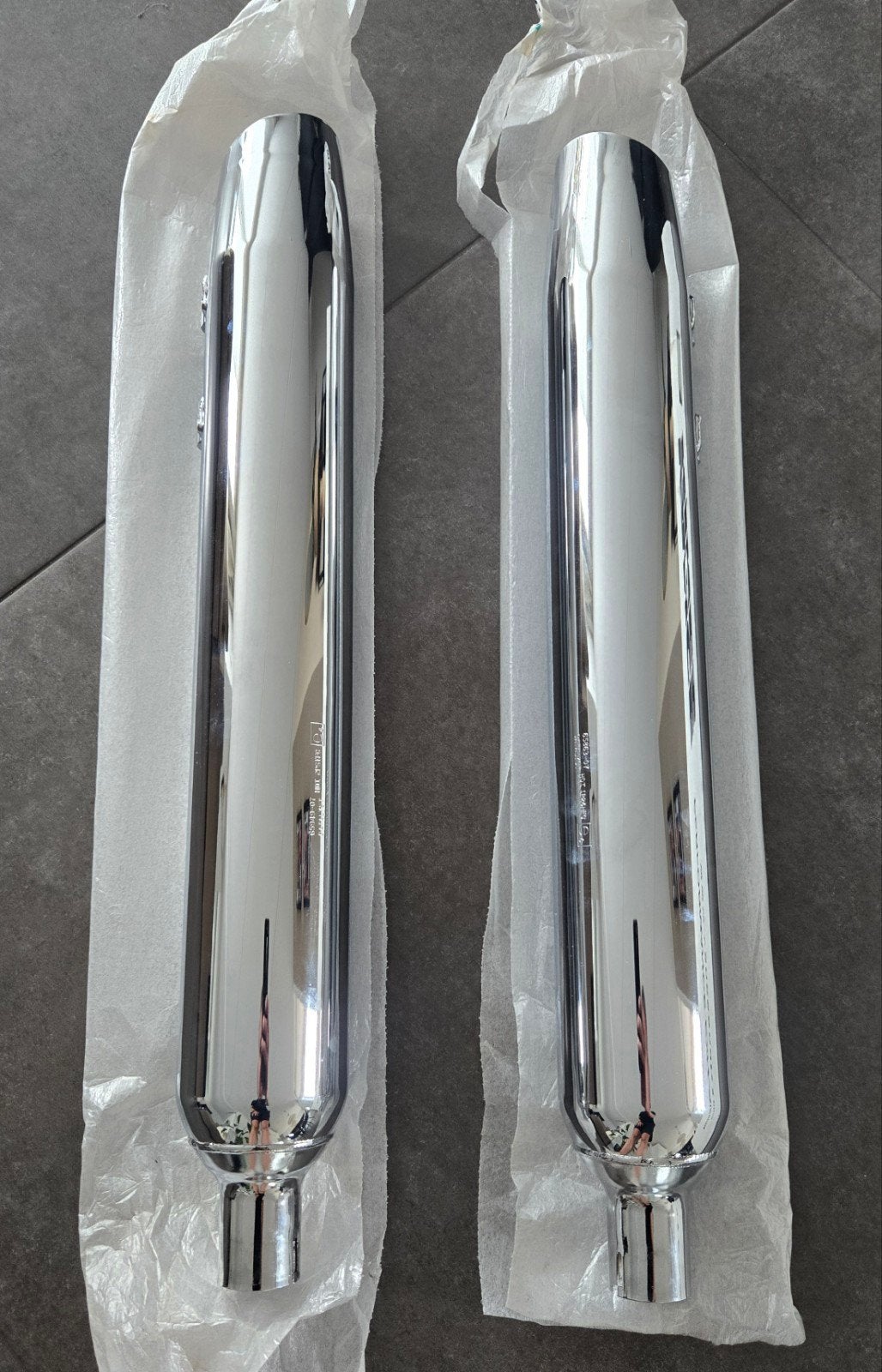 Originele Harley Davidson Touring uitlaten zgan, Motoren, Ophalen, Gebruikt