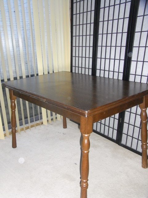 Middel eiken eetkamer uittrektafel (Wome00175), Ophalen, Gebruikt, Eikenhout, 200 cm of meer