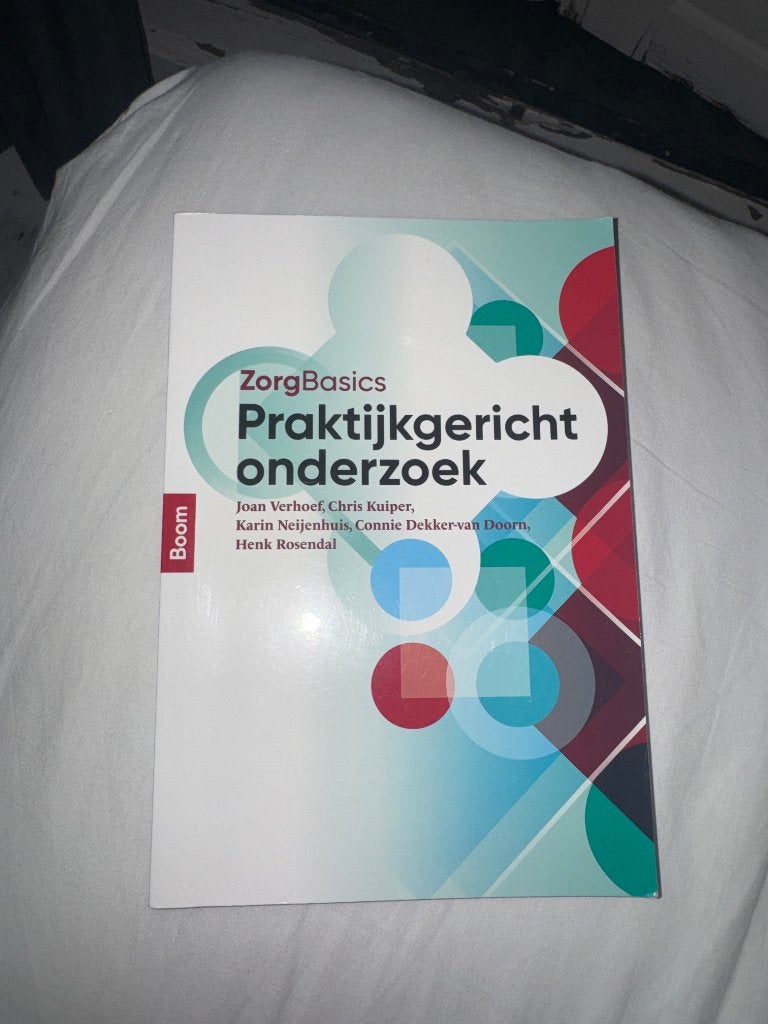 Zorgbasics Praktijkgericht onderzoek, Boeken, Ophalen, Diverse auteurs, HBO, Zo goed als nieuw