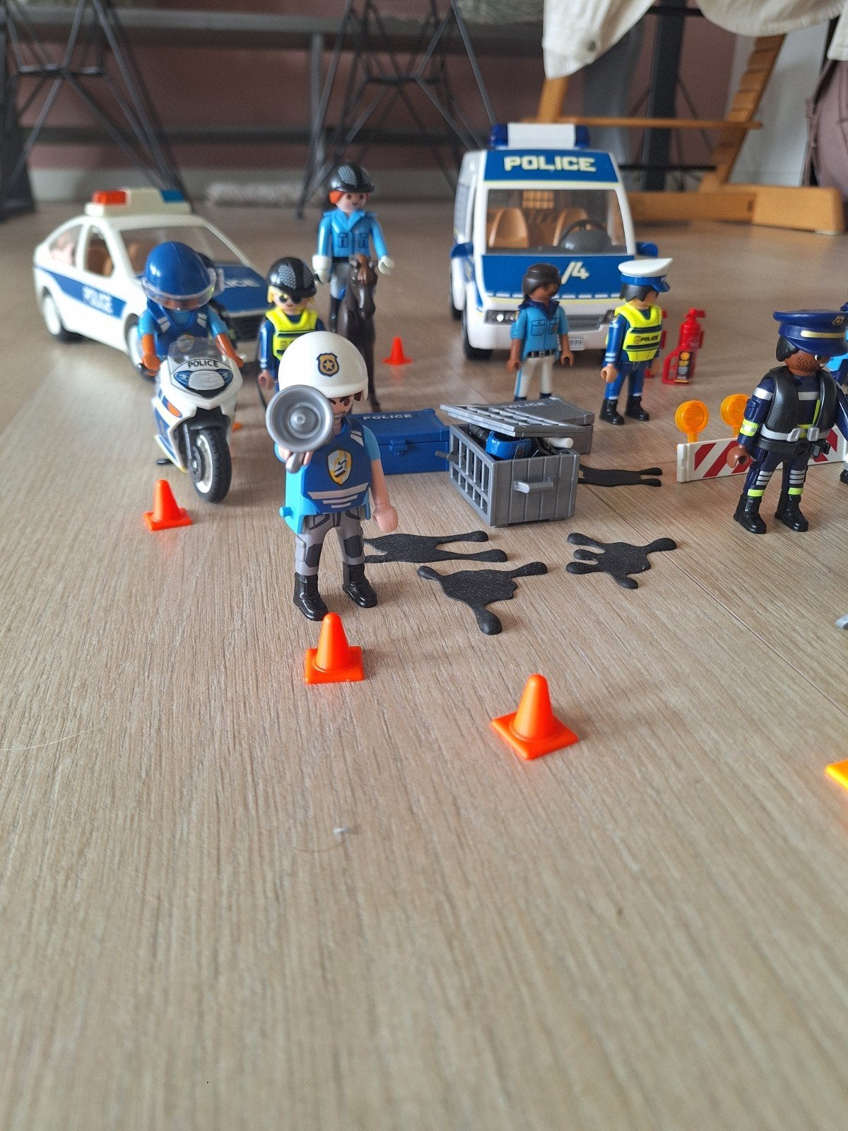 Grote Playmobil Politie Set met Voertuigen en Figuren, Ophalen of Verzenden, Zo goed als nieuw