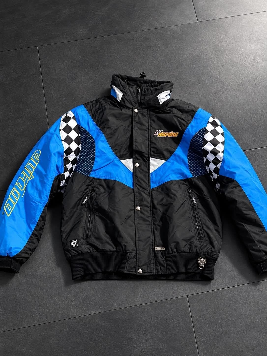 Vintage Ski-Doo Racing Jas - Blauw/Zwart/Wit, Maat 52/54 (L), Blauw, Nieuw, Ophalen of Verzenden