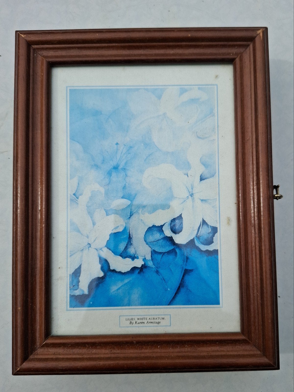 Antiek Houten Sleutelkastje met Fotolijst, Ophalen of Verzenden