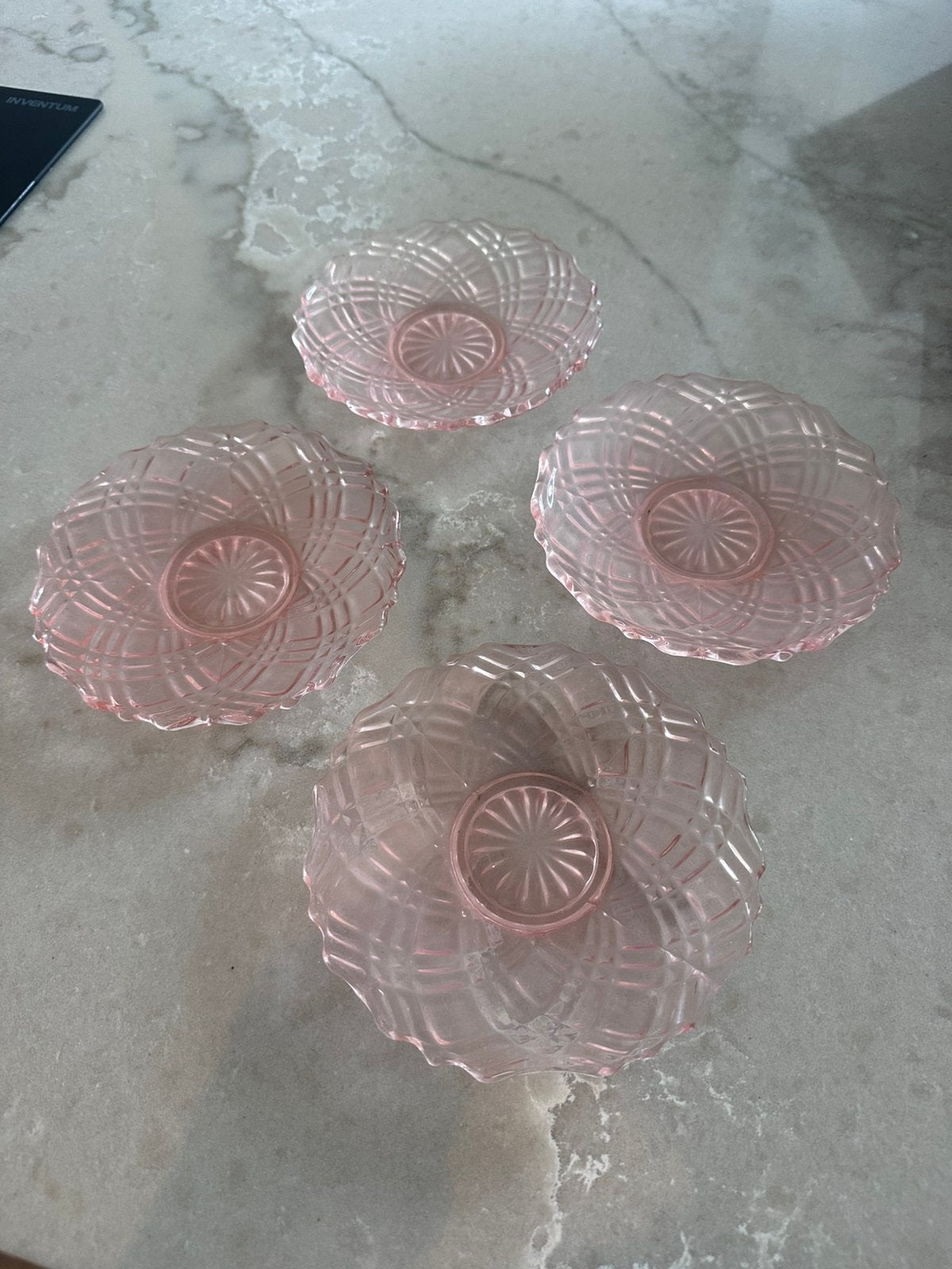 Vintage gebaksbordjes | Set van 4, roze, Ophalen