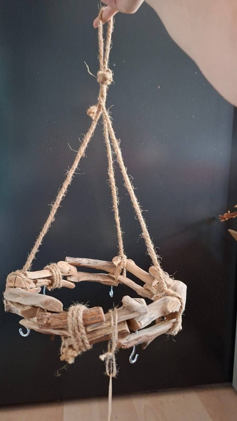 Nieuwe krans van drijfhout met haakjes, Ophalen of Verzenden, Nieuw, Krans, Natuurlijk materiaal