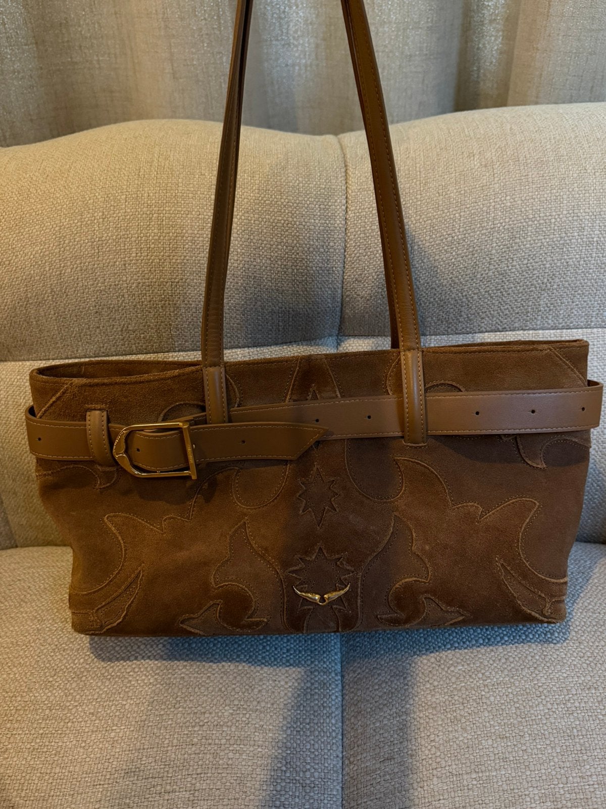 Suede Zadig & Voltaire bag, Verzenden, Zo goed als nieuw