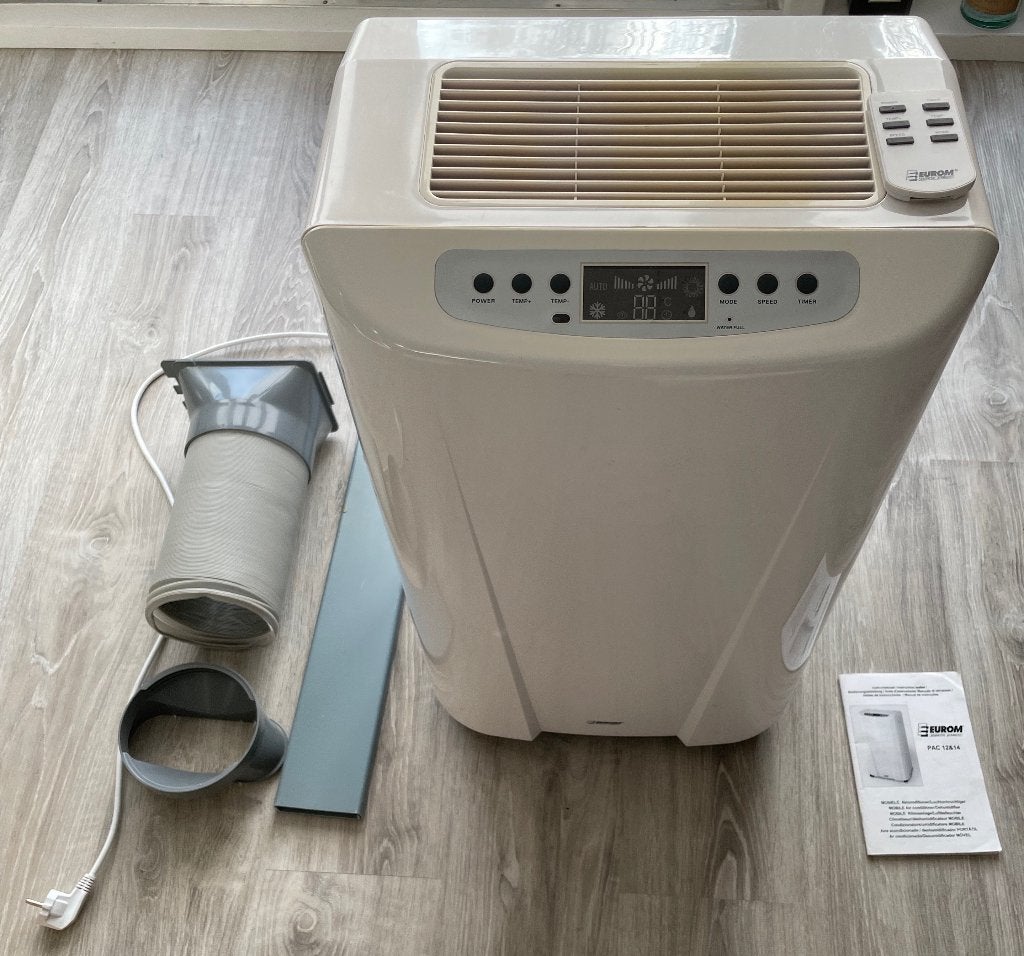 AircoEurom Pac 1414 mobiele airco 14000 BTU/uur, Ophalen, Gebruikt, Minder dan 60 m³, 3 snelheden of meer