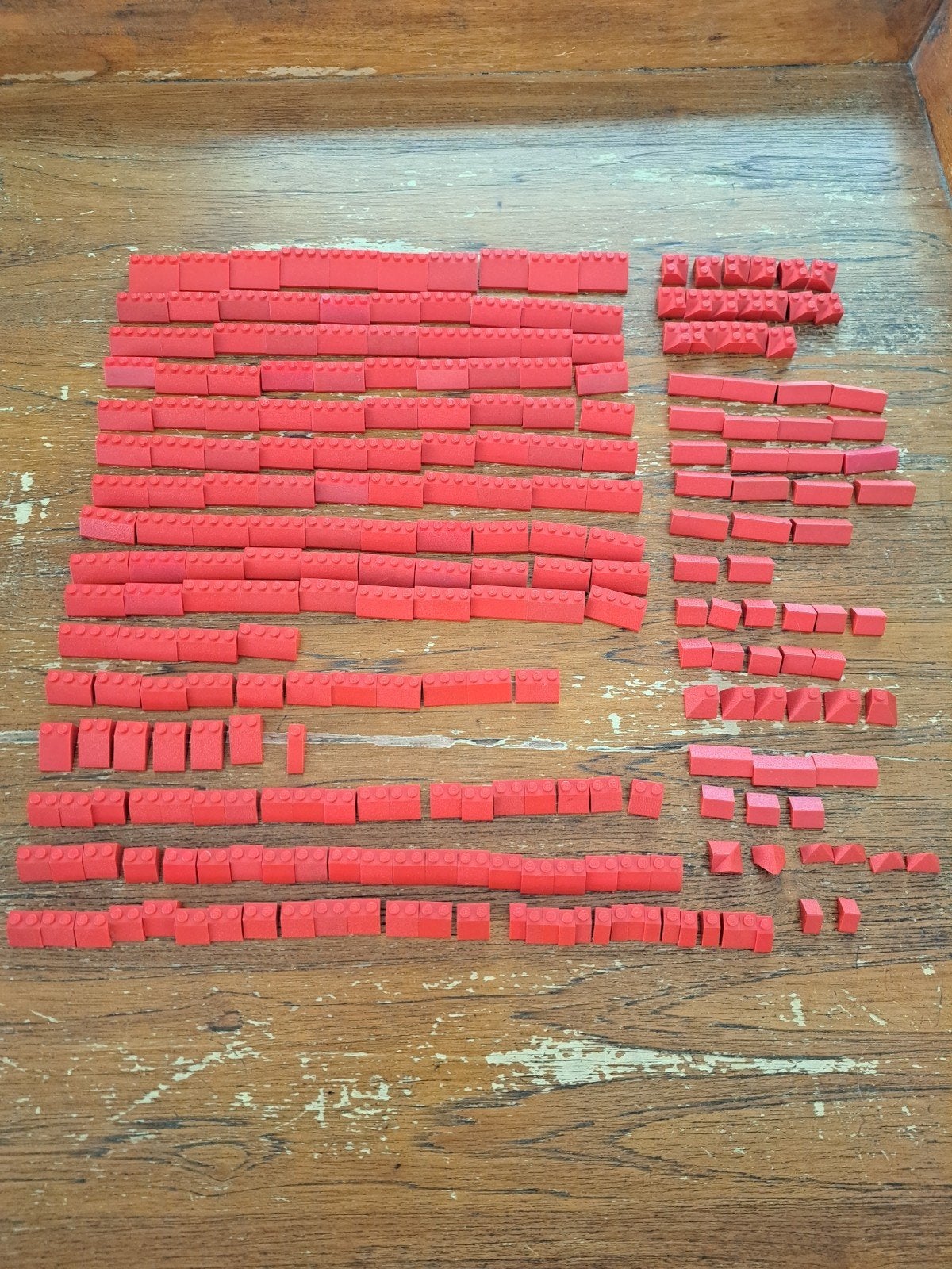 LEGO rode dakpannen, nokpannen en hoekpannen - Partij, Ophalen of Verzenden, Gebruikt, Losse stenen, Lego