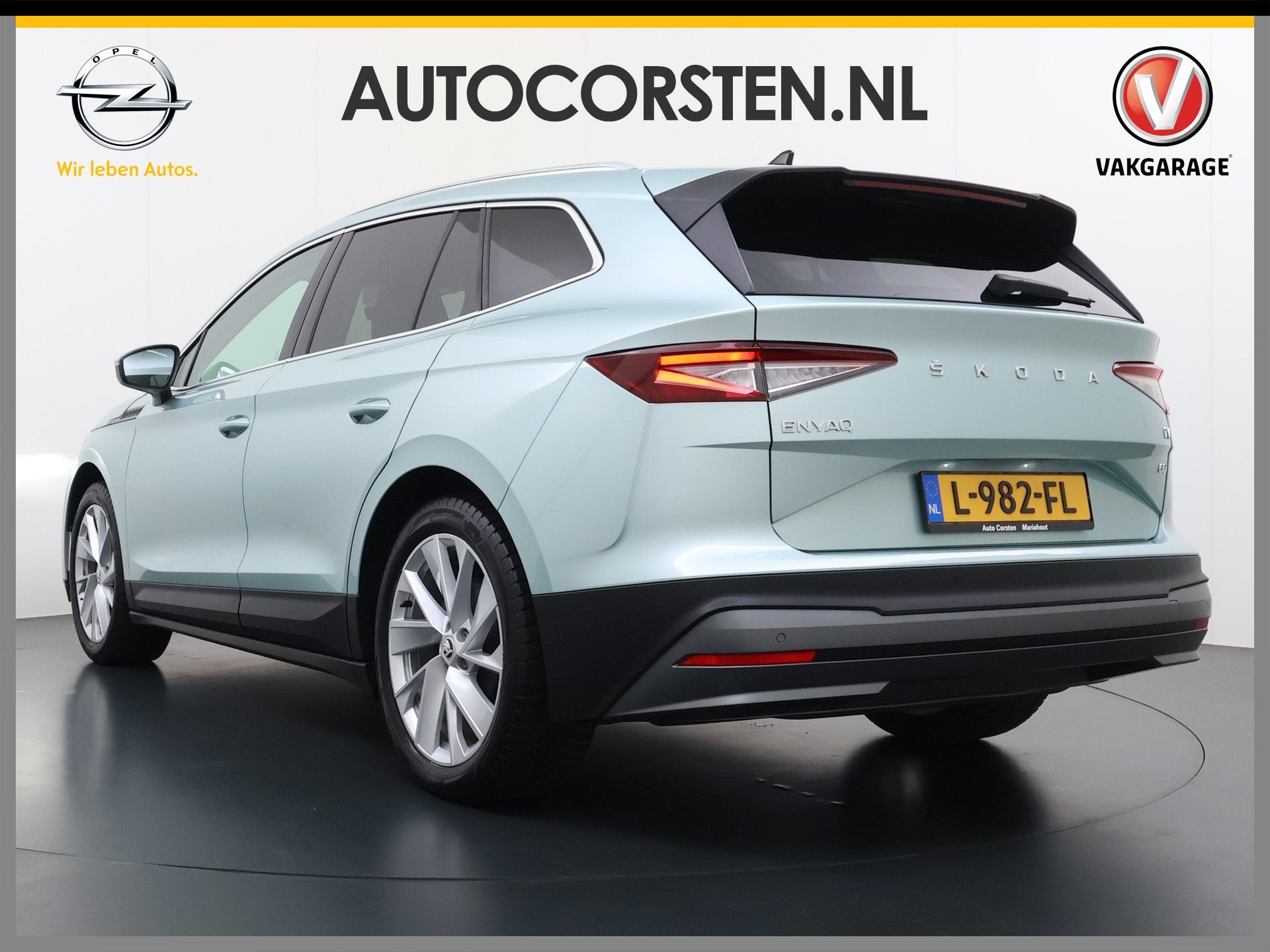 Skoda Enyaq iV 60 Panoramadak Leder Stuur+Stoel+Achterbankve, Auto's, Skoda, Automaat, 390 km, Achterwielaandrijving, Gebruikt