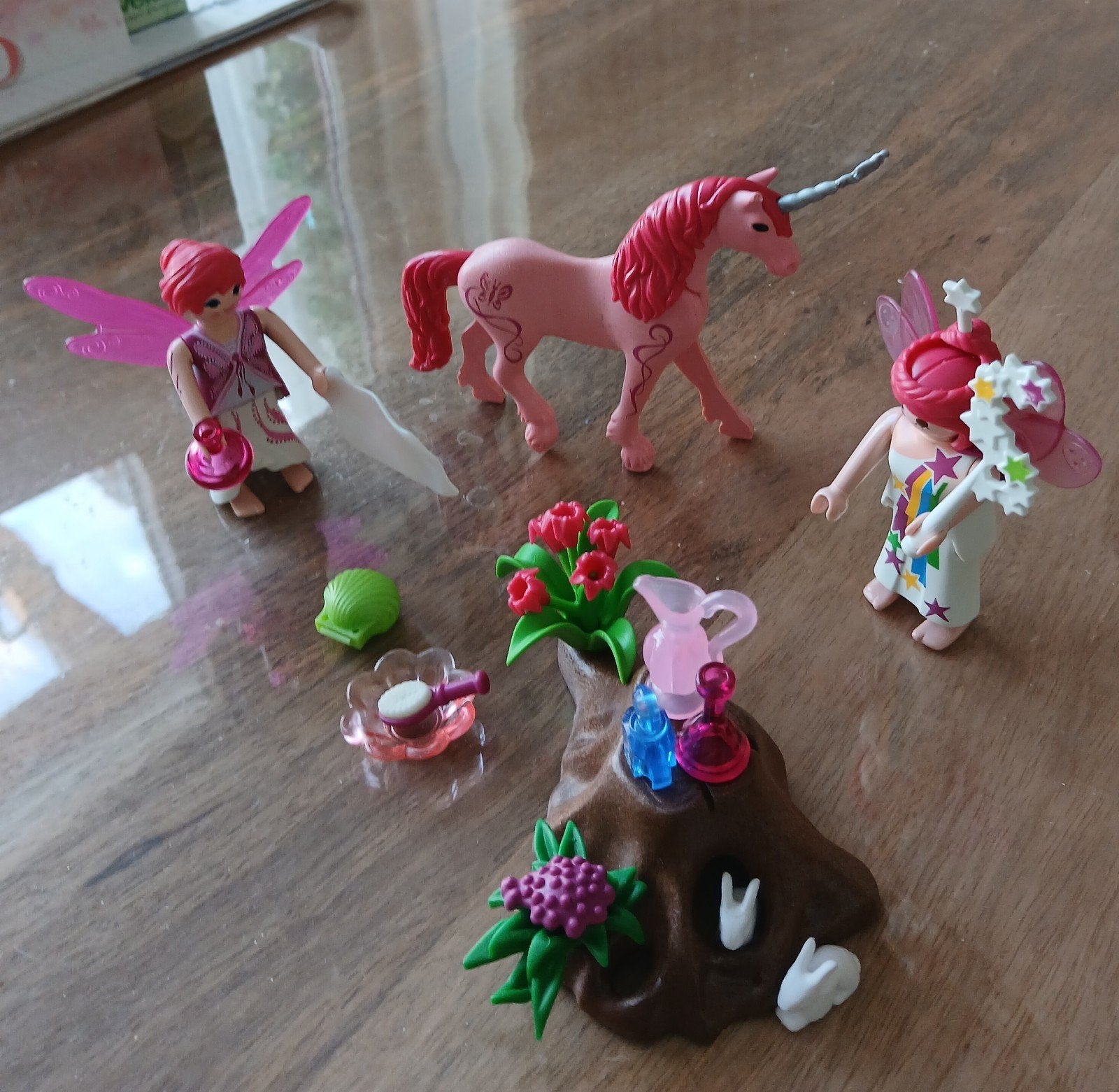 Playmobil 5443 en 4676, Zorgfee, toverfee en een eenhoorn, Ophalen of Verzenden, Gebruikt