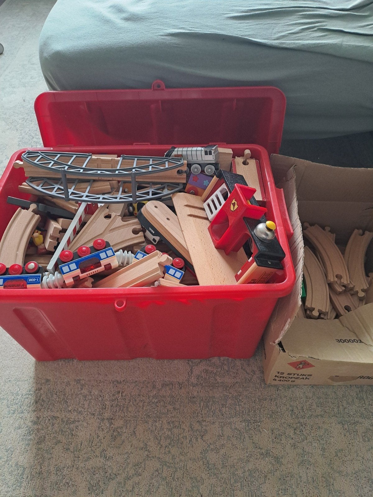 Grote set houten treinrails, Kinderen en Baby's, Ophalen, Gebruikt, Overige typen