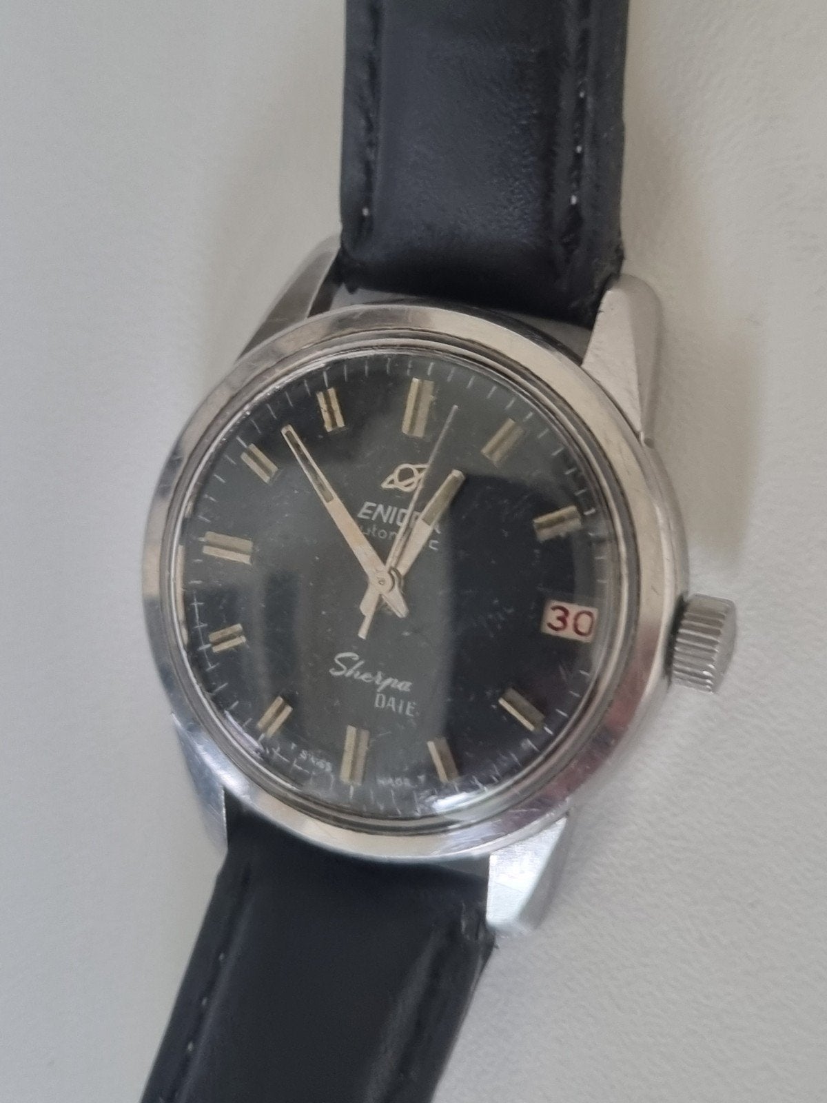 Vintage Enicar Sherpa date automaat 1967 !, Ophalen of Verzenden, Overige merken