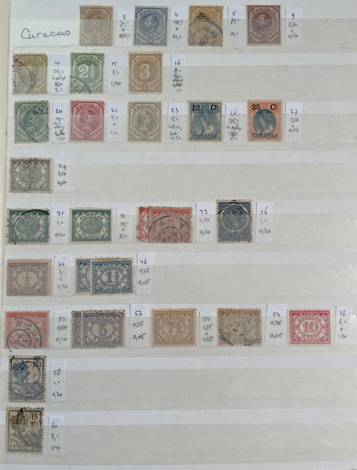 Kaveltje postzegels Curaçao, Postzegels en Munten, Postzegels | Volle albums en Verzamelingen, Ophalen of Verzenden, Nederland